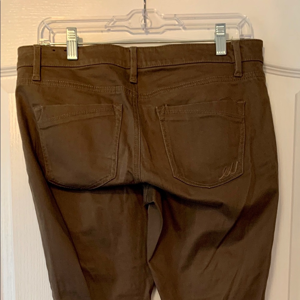 Express Mid Rise Brown Jeans Size 6 - Picture 3 of 5